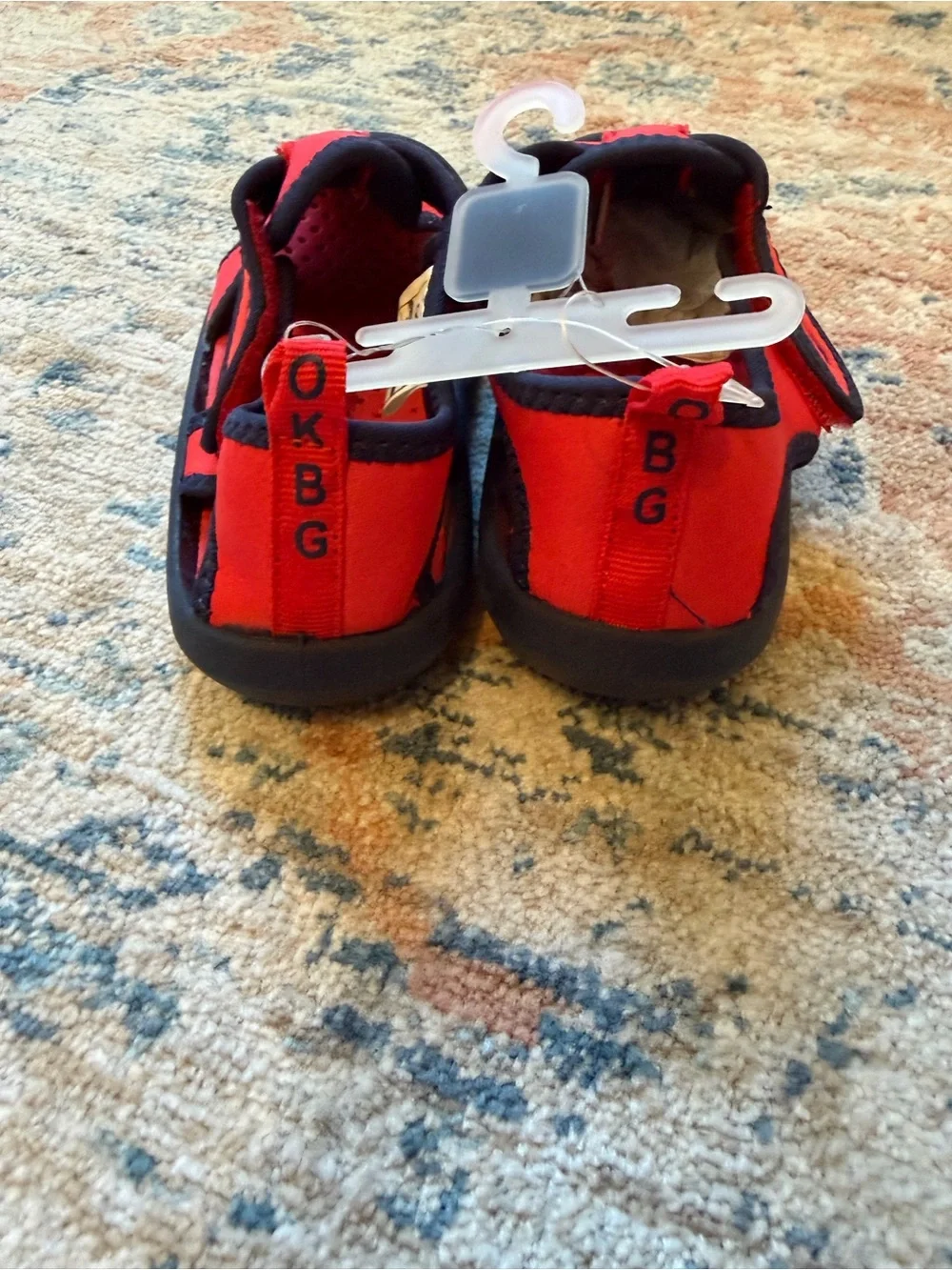 OshKosh B'gosh Red and Blue Kids Water Shoes with Velcro Strap